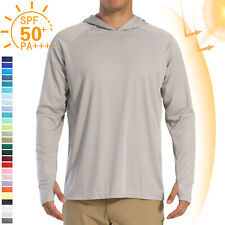 UPF50+ Men's Skin Protection Shirts Hoodies Long Sleeve Lightweight Quick Dry T
