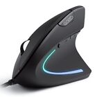 Wired Vertical Mouse Usb Ergonomic Mouse With 4 Adjustable Dpi 6 Buttons 1.5m...