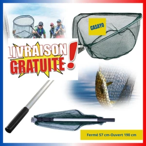 Epuisette Télescopique Pliante , Filet de Pêche À Mailles Extensible 3 Tailles - Photo 1/12
