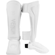 Venum Elite Lightweight Standup Protective MMA Shin Guards - White/White