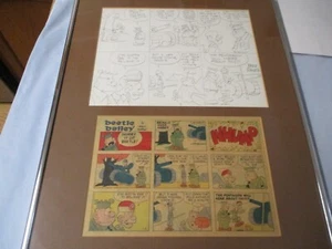ESCARABAJO BAILEY ARTE ORIGINAL DE TIRA CÓMICA FIRMADO POR MORT WALKER INCLUYE - Imagen 1 de 7