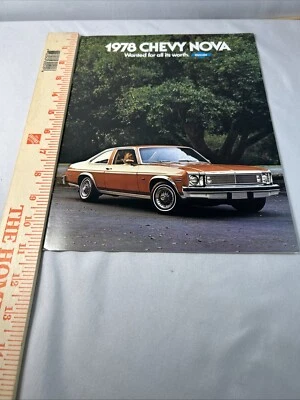 Chevy Nova 1978 folleto de ventas de concesionario original Chevrolet Foto 1 de 4