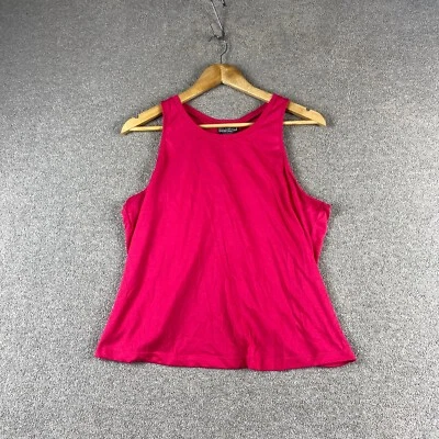Billabong Top Women Size 10 Pink Tank Polyester Sleeveless Round Neck Twist Back - Image 1 of 4