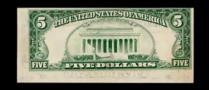 1981 $5 Federal Reserve Note,Misalignment Error Uncirculated - Picture 1 of 2