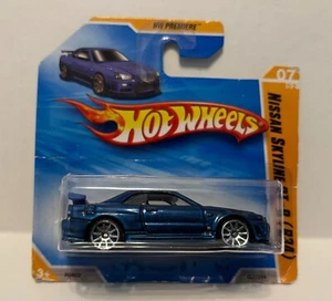 Hot Wheels NISSAN SKYLINE GT-R R34 TARJETA EURO CORTA HW PREMIERE *AZUL* - TARJETA DEFECTUOSA - Imagen 1 de 21