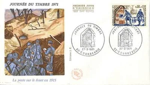 PHILATÉLIE / ENVELOPPE PREMIER JOUR / FIRST DAY COVER / LA POSTE AU FRONT 1971 - Picture 1 of 1