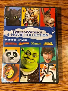 DreamWorks 4-Movie Collection DVD Dragon Madagascar Shrek Panda BRAND NEW SEALED - Picture 1 of 8
