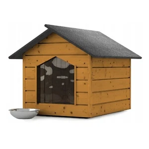 Caseta para Perro Exterior Pini Casa de Gato Cueva Invierno Aislado Madera - Imagen 1 de 4