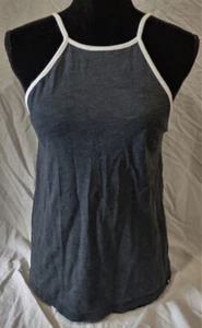 Hurley Dri-Fit lässiges Tanktop/cami--grau/weißer Besatz/lockere Passform/niedriger Rücken--XS - Bild 1 von 4