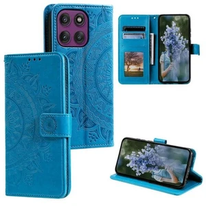 For Motorola Edge 60 Pro Totem Flower Embossed Leather Phone Case cover shell - Photo 1 sur 1
