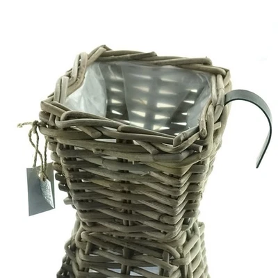 VAN DER LEEDEN Einhängekorb Quadratisch Grau 17 cm mit Folienauskleidung - Bild 1 von 4