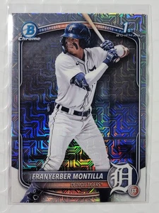 Two 2025 Bowman Chrome Prospect Franyerber Montilla 1st Bowman Mojo & Chrome - Picture 1 of 4