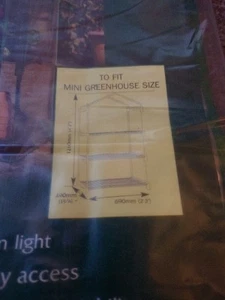 Gardman 3 Tier Mini Greenhouse Cover Heavy Duty Clear Civer - Picture 1 of 1