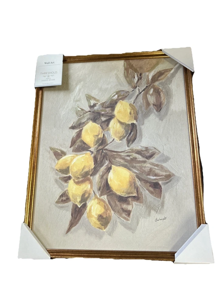 Lemons Vintage Framed Wall Art Threshold designed with Studio McGee 16x20”