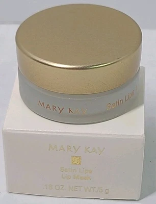 Máscara labial de cetim Mary Kay 0,18 oz. Frasco de vidro 4243 NOVO NA CAIXA - Imagem 1 de 4