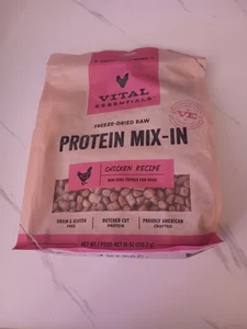 Vital Essentials Freeze Dried Raw Protein Mix-in Dog Food Topper, Chicken Mini - Picture 1 of 2