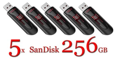 LOT 5x SanDisk Cruzer Glide 256GB USB 3.0 Flash Drive -SDCZ600-256G-G35 - Image 1 of 4