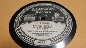 BILLY FRISCH EDISON 78 RPM RECORD 51233 CANNIBOLA - Picture 1 of 2