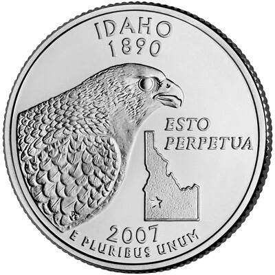 2007 P Idaho State Quarter.  Uncirculated From US Mint roll. - Image 1 of 3