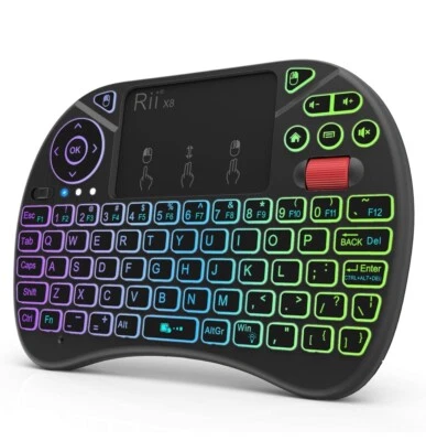 Genuine Rii Mini RT-MWK08 Wireless 92-Key QWERTY Keyboard Mouse Touchpad USB - Image 1 of 4
