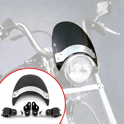 Windscreen Windshield Fits fit for Softail XL XLC XLH900 XLCH XLH1000 Black U4 A Foto 1 de 4