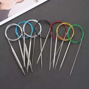 80/100cm Stainless Steel Circular Needle Round Weaving Knitting Needles Handmade - Picture 1 of 47