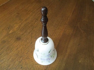 CAMPANA COMMERCIALE VINTAGE ANNI '50 "VIOLA GRUPPO FLOREALE VERA PORCELLANA LEGNO TAIWAN - Foto 1 di 11