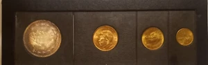 1959 MEXICO $1, 10cent 5 cent, 1 c PESO 10% SILVER , BRIGHT CIRCULATED SET - Picture 1 of 7