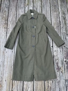 Vintage Military Army Wool Women's Field Overcoat Trench Coat Size 10R SAMPLE - Picture 1 of 15