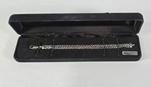 Vintage .925 Milor Italy Sterling Silver 7.25" Bracelet 7mm Wide Multi Color - Picture 1 of 9