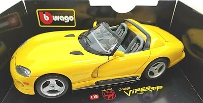 BURAGO DIAMONDS 1:18 AUTO DIE CAST DODGE VIPER RT/10 1993 GIALLO   ART 3065 - Immagine 1 di 2