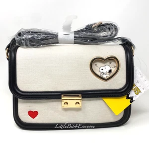 NEW WITH TAGS Peanuts Snoopy Hearts Canvas Crossbody Bag EXCLUSIVE - Picture 1 of 23