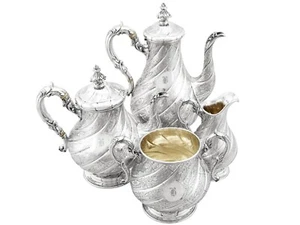 Victorian Silver Tea Set Four Piece London 1863 - Picture 1 of 12
