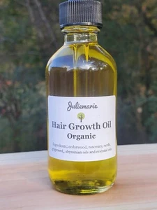 Organic Hair Growth Oil Hair Loss Treatment Rosemary Oil 2 oz glass bottle - Picture 1 of 2