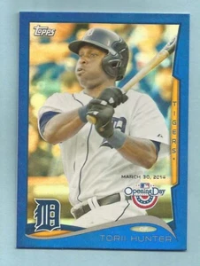 2014 Topps Opening Day Baseball BLUE FOIL Torii Hunter #25 Detroit Tigers - Picture 1 of 1