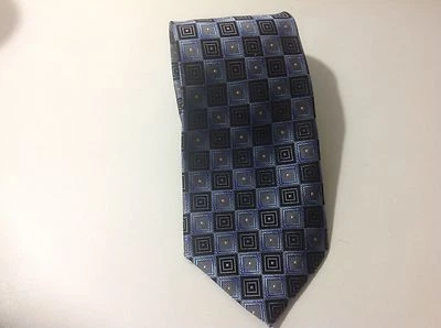 Corbata Platinum Designs diseño azul/gris/plateado/negro, toda seda, corbata para el cuello Foto 1 de 4