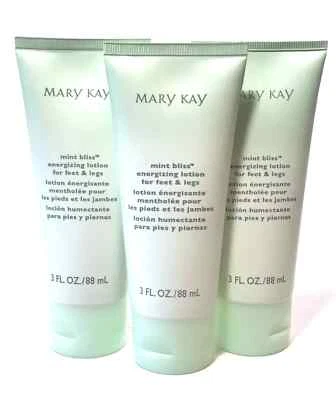 MARY KAY~LOCIÓN BLISS COMO NUEVA~LOTE DE 3~LOCIÓN ENERGIZANTE PARA PIES Y PIERNAS~¡TAMAÑO COMPLETO! Foto 1 de 3