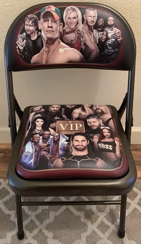 WWE VIP Experience Ringside Chair 2016 *EXCELLENT* WWF RARE John Cena Cover
