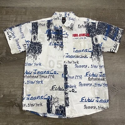Polo Fubu Niños Top Cuello Abotonado Estampado Gráfico Multicolor Talla 12-14 Foto 1 de 4
