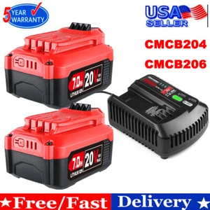 2Pack For Craftsman V20 20 Volt MAX 8.0Ah Li-ion Battery CMCB204 CMCB202 CMCB201 - Picture 1 of 27