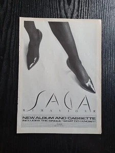SAGA BEHAVIOUR 1987 MUSIC SINGLE  ADVERT 8.5X11.7" POSTER - Picture 1 of 1