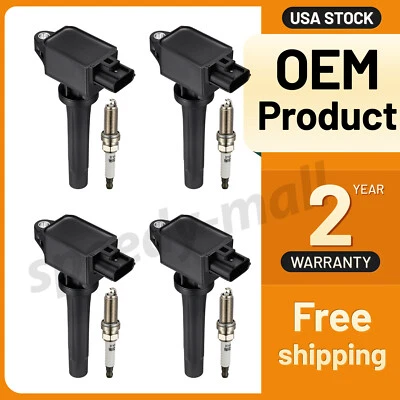 Paquete de 4 bobinas de encendido UF656 y bujías para Mazda CX-5 2013-2017 2,0 L l4 Foto 1 de 4