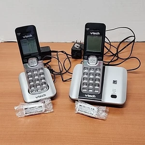 Vtech Schnurloses Telefon Telefon 2er Set Kabel Silber Schwarz Modell CS6519-2 Home - Bild 1 von 4