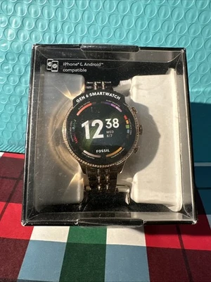 Fossil Gen 6 42mm Case with Link Band Smart Watch-  Gold Ftw6077 - Image 1 of 4