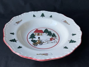 Massoni, nuovo, villaggio di Natale, uno 22 cm, zuppiera bordata, più disponibile - Foto 1 di 6