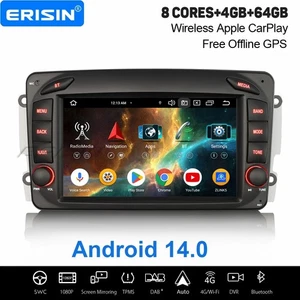 64GB Android 14 Autoradio CarPlay Navi Mercedes Classe C/CLK/G/A W463 Vito Viano - Imagen 1 de 21