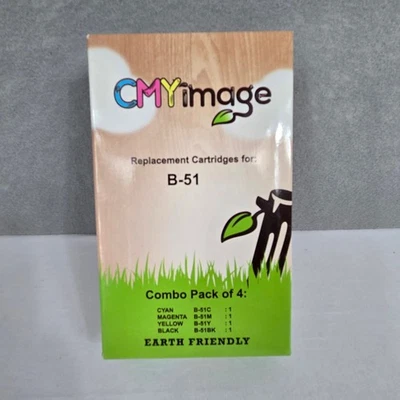 Brother B-51 Printer Replacement Ink Cartridges (B-51C/51M/51Y/51BK) NEW-SEALED - Image 1 of 4