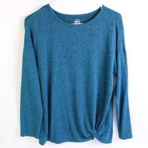 Wonder Nation Girl's Blue & Black Spotted Long Sleeve Shirt Size XL (14-16) Plus - Picture 1 of 5
