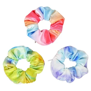 Bunte Scrunchies 3 Packs Samt Haargummi Für Mädchen Und Damen Velvet Haarbänder  - Bild 1 von 12