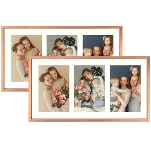 Espositore cornice collage alluminio 5x7 quadri 5x7 con 3 aperture tappetino o uno 8... - Foto 1 di 8